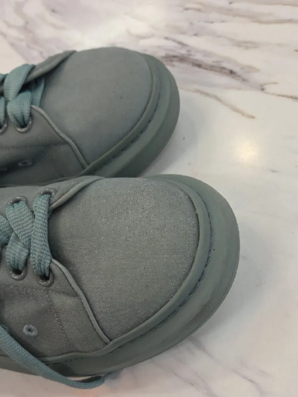 Alexander McQueen Mint Green Oversized Sneakers